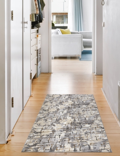 Efloor Dywan Nowoczesny Etna 80x150cm Przecierka Szary