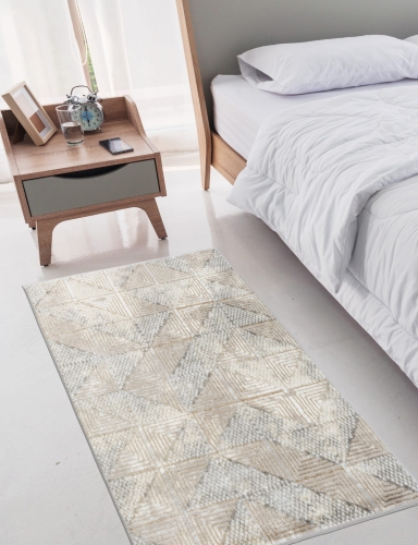 e-floor Dywan Nowoczesny Wenecja 67x120cm Geometryczny Beżowy