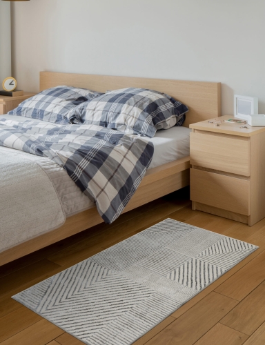 e-floor Dywan Nowoczesny Tori 67x120cm Geometryczny Szary