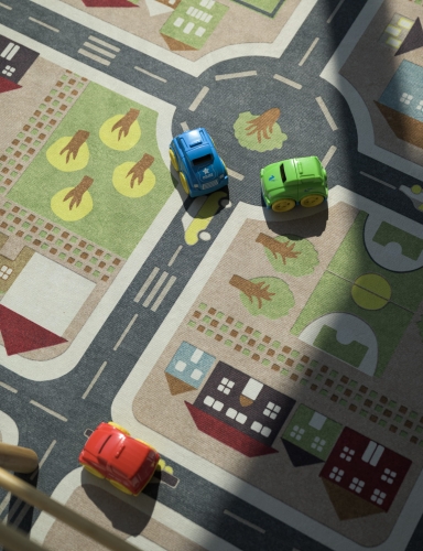 Efloor Dywan Dziecięcy Ulice 150x200cm Szary