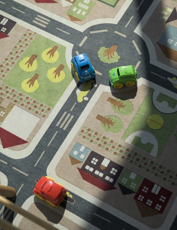 Efloor Dywan Dziecięcy Ulice 100x150cm Szary