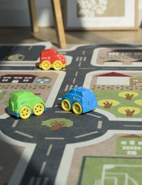 Efloor Dywan Dziecięcy Ulice 100x150cm Szary