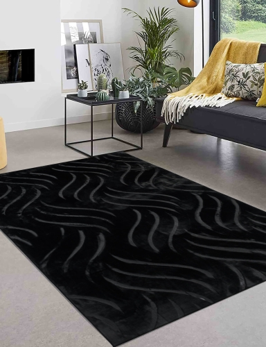 e-floor Dywan Glamour 120x170cm Fala Czarny