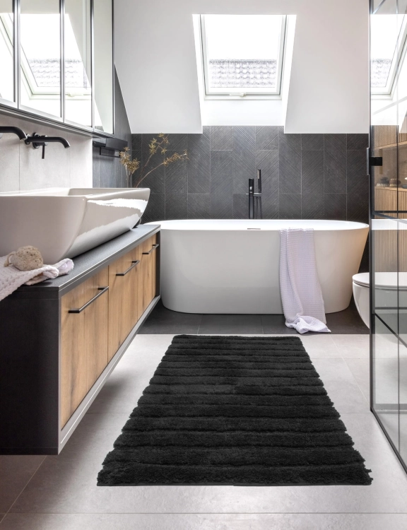 efloor Komplet Dywanów Henry Zestaw 2 szt 80x150cm Czarny