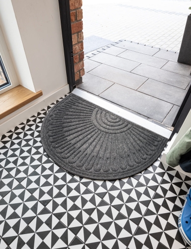 e-floor Wycieraczka Half Moon Contours Szary