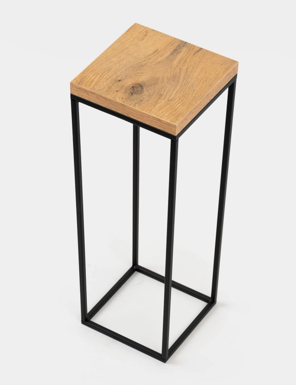 Efloor Kwietnik Stojący Metalowy Loft S 19x19x49cm Czarny