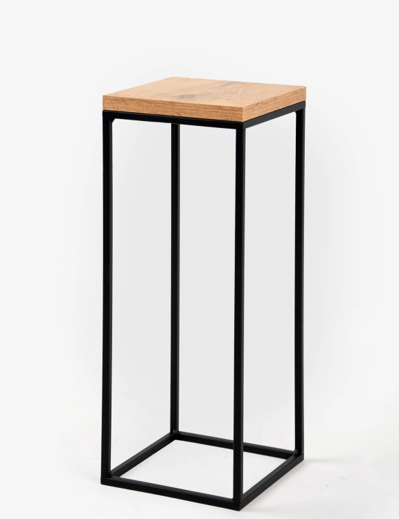 Efloor Kwietnik Stojący Metalowy Loft S 19x19x49cm Czarny