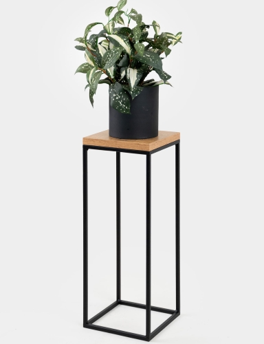 Efloor Kwietnik Stojący Metalowy Loft S 19x19x49cm Czarny