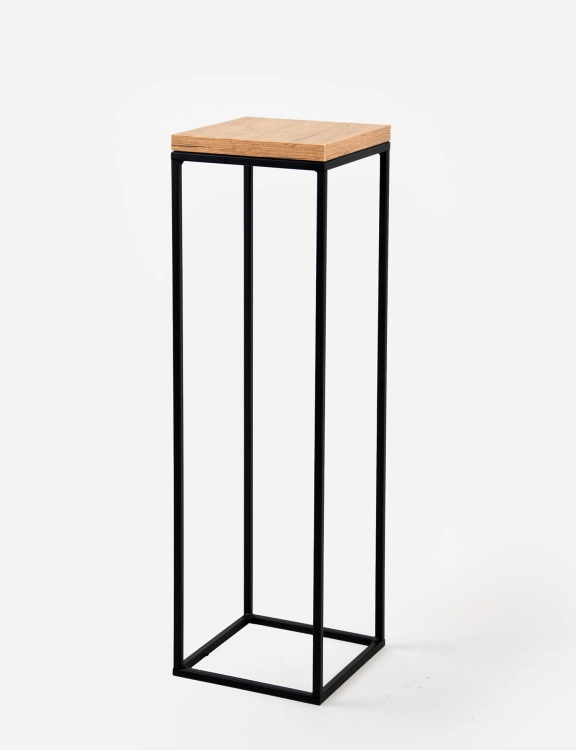 Efloor Kwietnik Stojący Metalowy Loft S 19x19x49cm Czarny