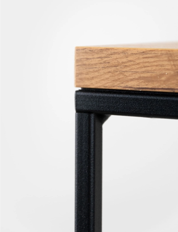 Efloor Kwietnik Stojący Metalowy Loft S 19x19x49cm Czarny