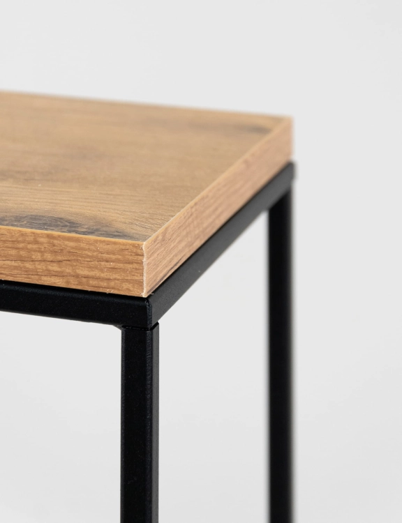 Efloor Kwietnik Stojący Metalowy Loft S 19x19x49cm Czarny