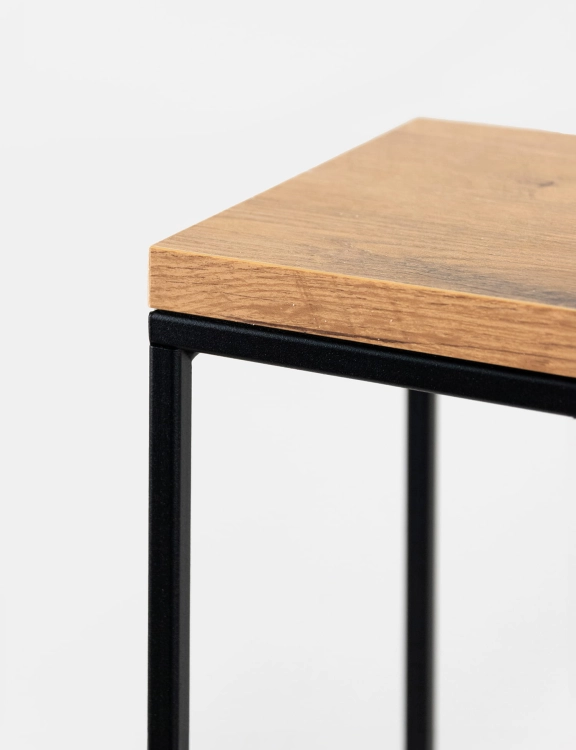 Efloor Kwietnik Stojący Metalowy Loft S 19x19x49cm Czarny