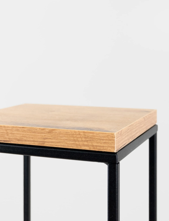 Efloor Kwietnik Stojący Metalowy Loft S 19x19x49cm Czarny