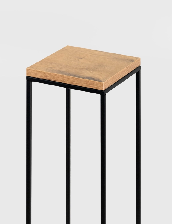 Efloor Kwietnik Stojący Metalowy Loft S 19x19x49cm Czarny