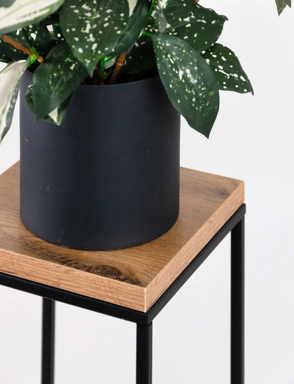 Efloor Kwietnik Stojący Metalowy Loft S 19x19x49cm Czarny