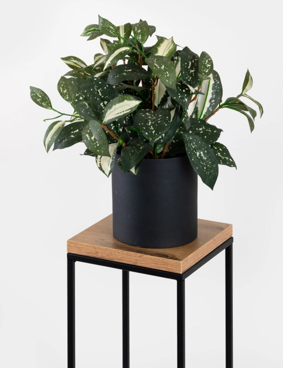 Efloor Kwietnik Stojący Metalowy Loft S 19x19x49cm Czarny