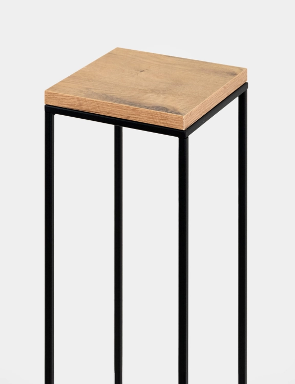 Efloor Kwietnik Stojący Metalowy Loft M 19x19x64cm Czarny