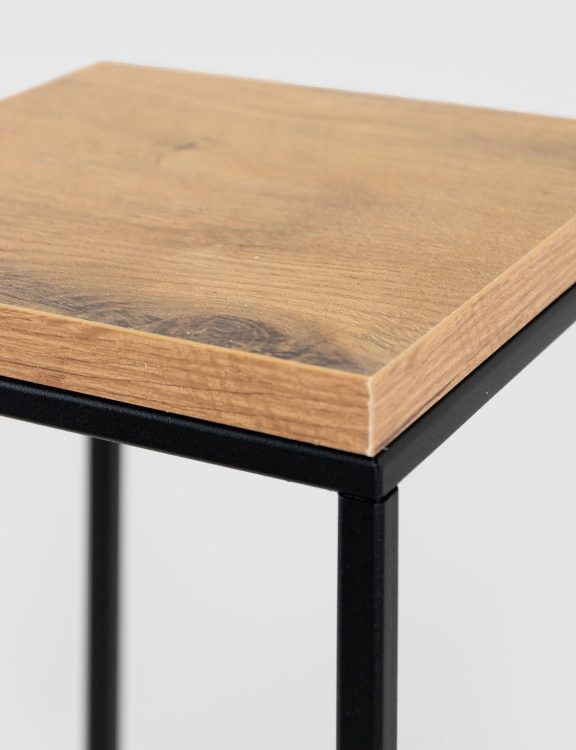 Efloor Kwietnik Stojący Metalowy Loft M 19x19x64cm Czarny