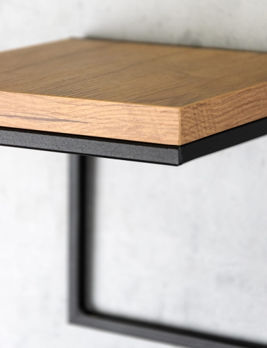 Efloor Kwietnik Na Ścianę Metalowy Loft Półka Góra 19x20x19cm Czarny