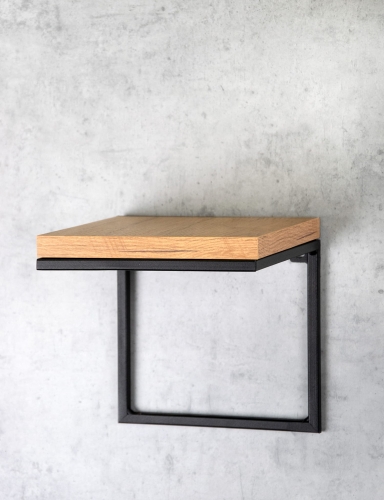 Efloor Kwietnik Na Ścianę Metalowy Loft Półka Góra 19x20x19cm Czarny