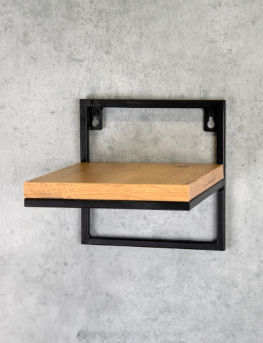 Efloor Kwietnik Na Ścianę Metalowy Loft Półka Środek 19x20x19cm Czarny