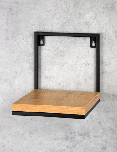 Efloor Kwietnik Na Ścianę Metalowy Loft Półka Dół 19x20x19cm Czarny