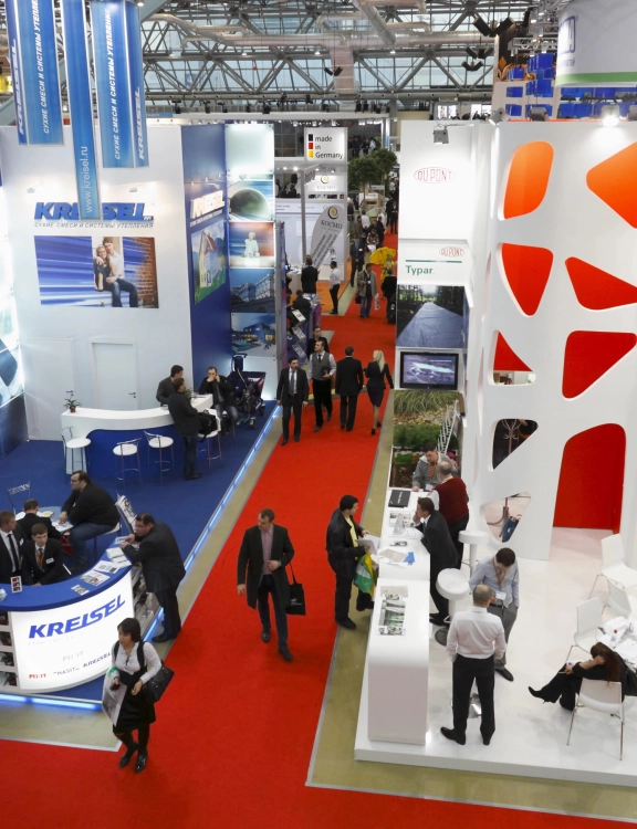 Efloor Wykładzina Targowa Eventowa 2m Rib 713 Czerwony