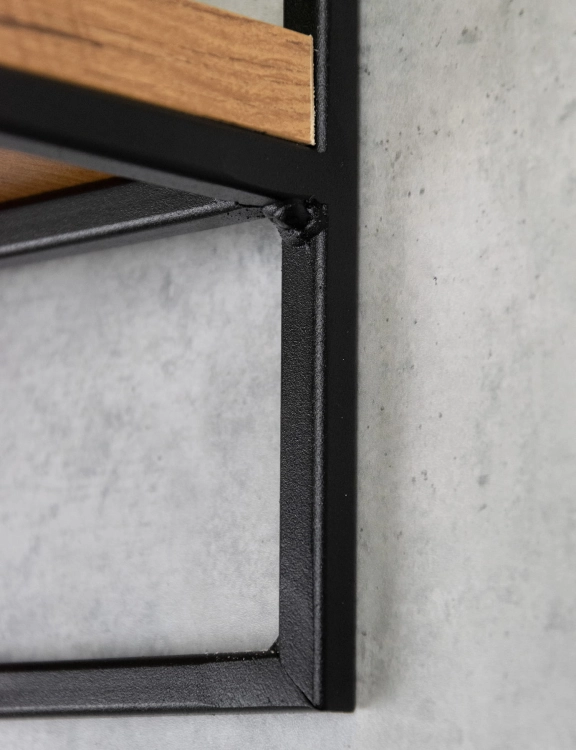 Efloor Zestaw 3szt Kwietników Na Ścianę Metalowych Loft Półki 19x20x19cm Czarny