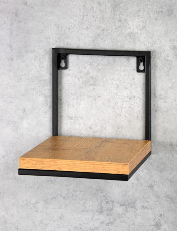 Efloor Zestaw 3szt Kwietników Na Ścianę Metalowych Loft Półki 19x20x19cm Czarny