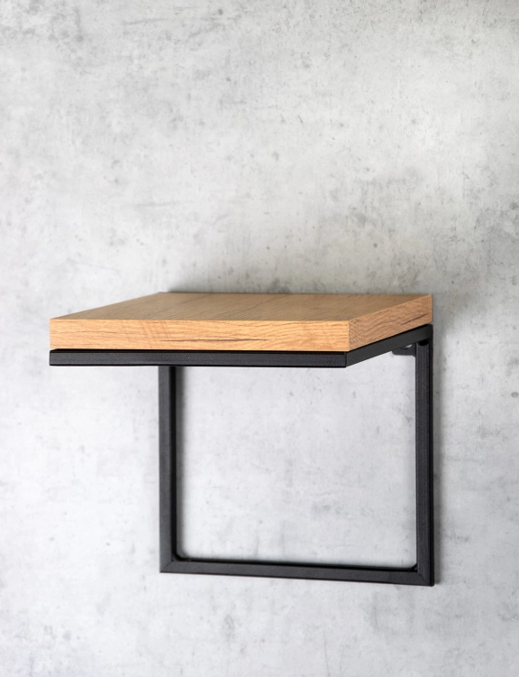 Efloor Zestaw 3szt Kwietników Na Ścianę Metalowych Loft Półki 19x20x19cm Czarny