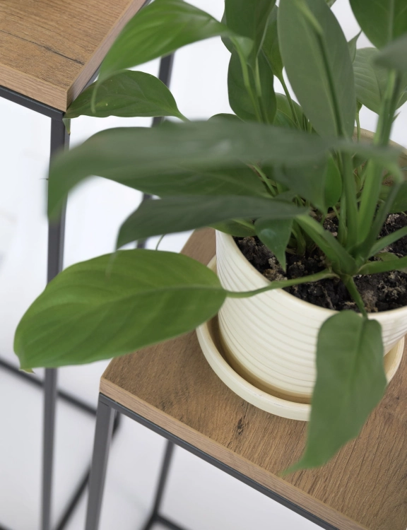 Efloor Kwietnik Stojący Metalowy Loft S 19x19x49cm Czarny