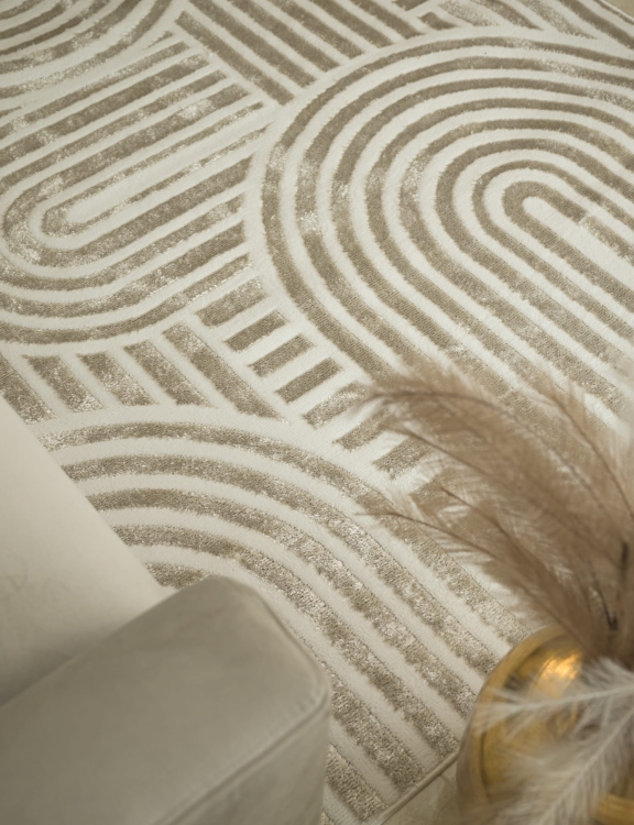 e-floor Dywan Nowoczesny Wenecja 120x170cm Abstrakcja Kremowy