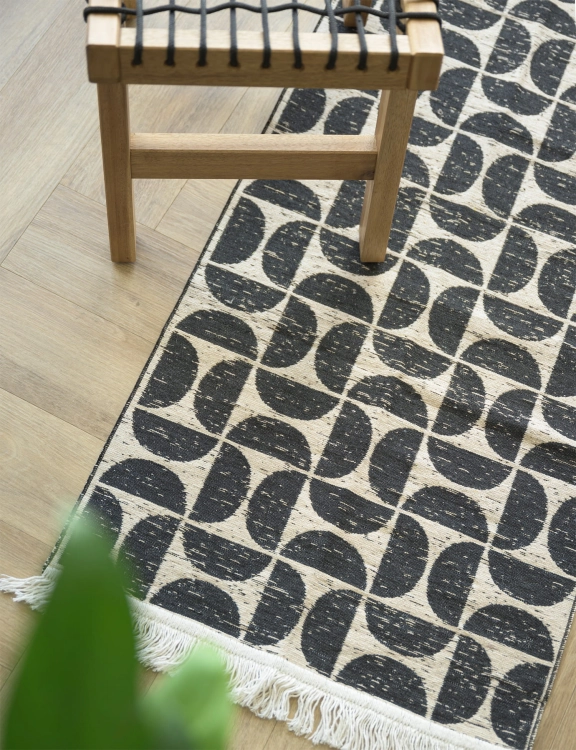 Efloor Dywan Kilim Modern 50x80cm Pure Czarny