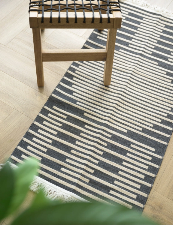 Efloor Zestaw 2szt Dywan Kilim Modern 60x120cm Boho Czarny