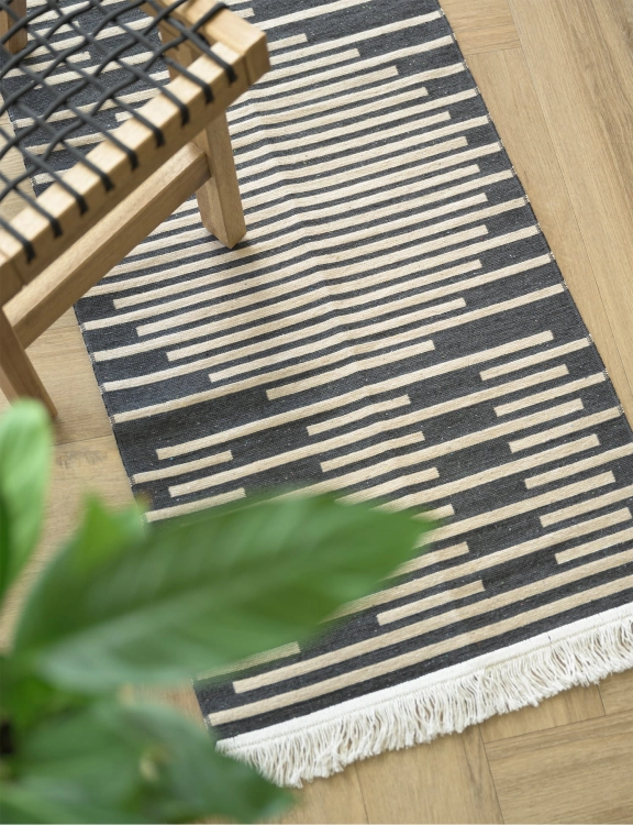 Efloor Zestaw 2szt Dywan Kilim Modern 60x120cm Boho Czarny