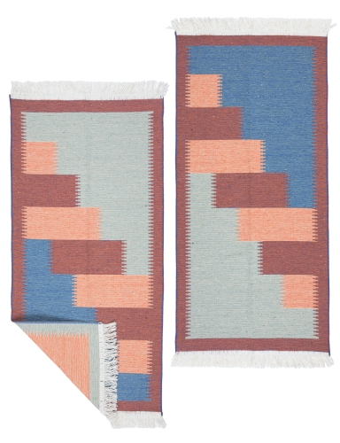 Efloor Zestaw 2szt Dywan Kilim Modern 60x120cm Pop Art Wielokolorowy