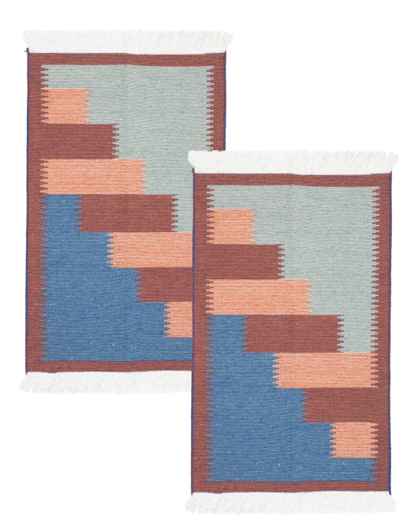 Efloor Zestaw 2szt Dywan Kilim Modern 50x80cm Pop Art Wielokolorowy
