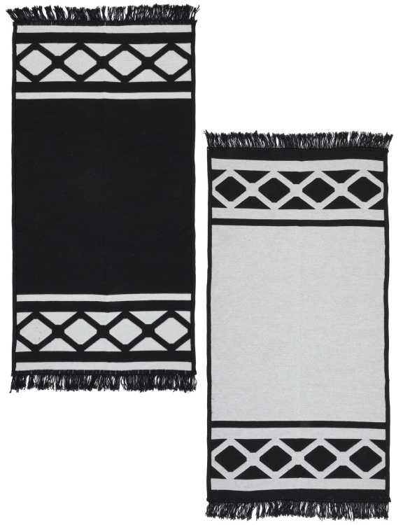 Efloor Zestaw 2szt Dywan Kilim Nord 60x120cm Grecki Czarny