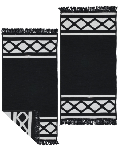Efloor Zestaw 2szt Dywan Kilim Nord 60x120cm Grecki Czarny