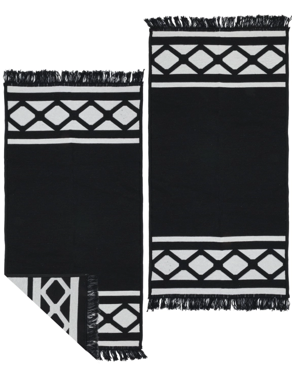 Efloor Zestaw 2szt Dywan Kilim Nord 60x120cm Grecki Czarny