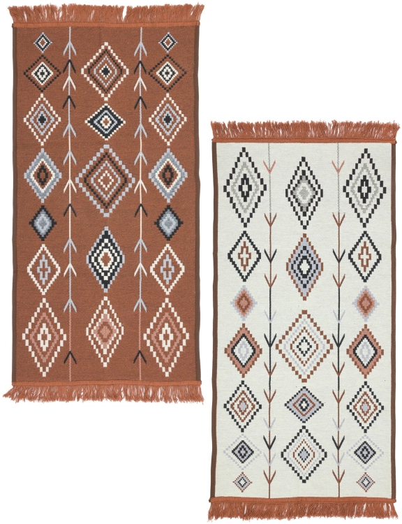 Efloor Zestaw 2szt Dywan Kilim Nord 60x120cm Aztecki Terra