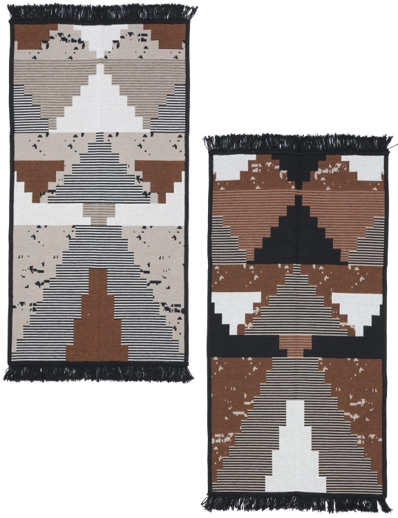 Efloor Zestaw 2szt Dywan Kilim Nord 60x120cm Nowoczesny Beżowy