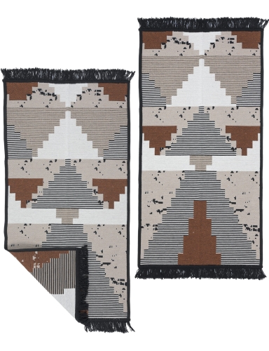 Efloor Zestaw 2szt Dywan Kilim Nord 60x120cm Nowoczesny Beżowy