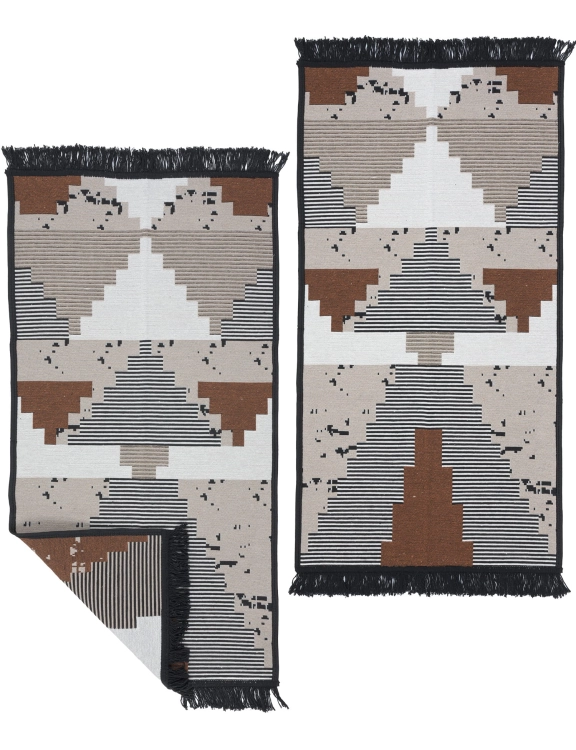 Efloor Zestaw 2szt Dywan Kilim Nord 60x120cm Nowoczesny Beżowy