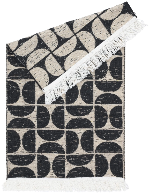 Efloor Zestaw 2szt Dywan Kilim Modern 50x80cm + 60x120cm Pure Czarny