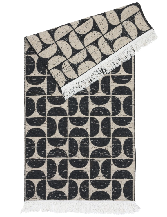 Efloor Zestaw 2szt Dywan Kilim Modern 50x80cm + 60x120cm Pure Czarny