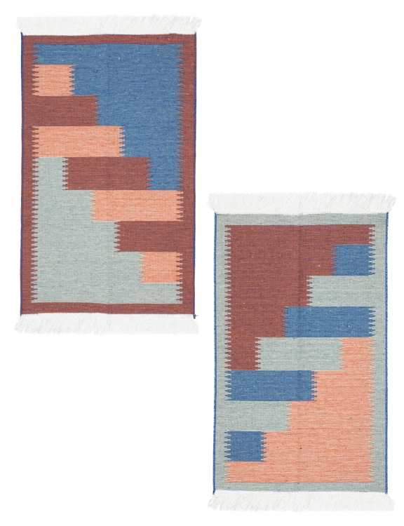 Efloor Zestaw 2szt Dywan Kilim Modern 50x80cm + 60x120cm Pop Art Wielokolorowy