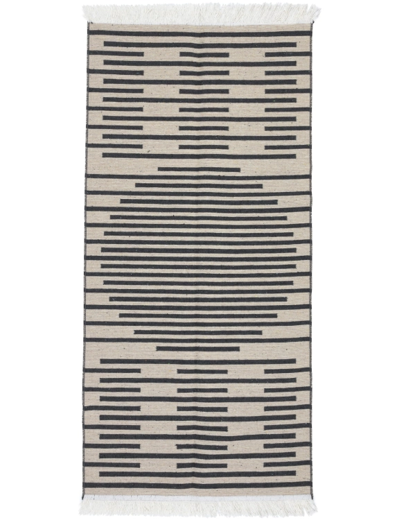 Efloor Zestaw 2szt Dywan Kilim Modern 50x80cm + 60x120cm Boho Czarny