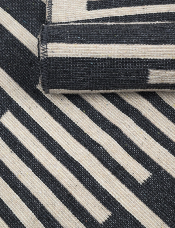 Efloor Zestaw 2szt Dywan Kilim Modern 50x80cm + 60x120cm Boho Czarny
