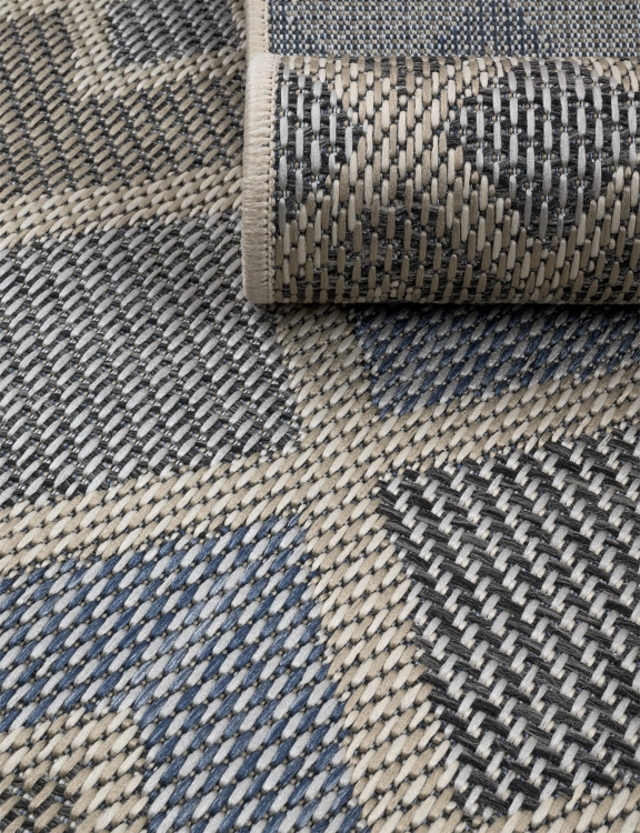 Efloor Dywan płasko tkany Tekla 160x230cm Geometryczny Niebieski